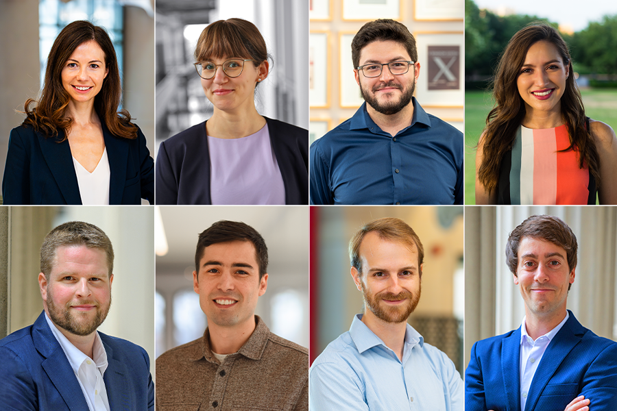 4x2 grid of faculty headshots