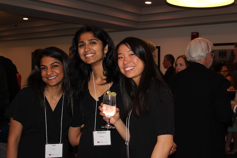 Three smiling women