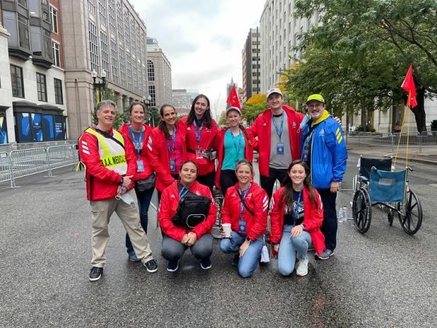 Group of Boston Marathon volunteers 2022