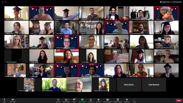 Screenshot of the HST graduating class of 2020