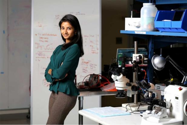 Shriya Srinivasan, an HST MEMP PhD student, is the winner of one of the Lemelson-MIT student prizes