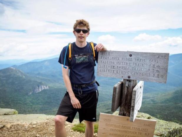 Ben Mead takes a short-break weekend hike in the White Mountains. Photo by Katy Abel.