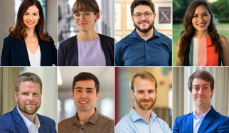 4x2 grid of faculty headshots