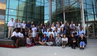 HST.S46 contingent pictured with local students at the Africa Health Research Institute.